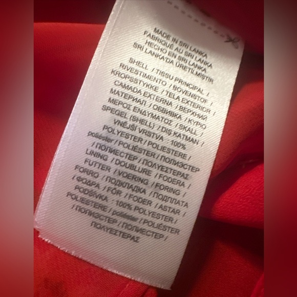 Lauren Ralph Lauren Peplum Top Black Label size XL tropical red floral vneck - Picture 11 of 11